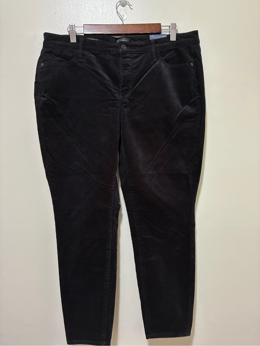 Talbots Black Skinny Corduroy Jeans size 14petite